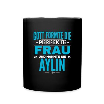 Ilona Name Design - Full Colour Mug - black - Front