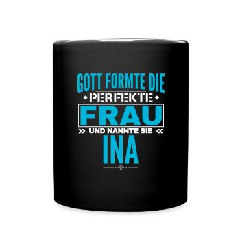 Ina Name Design - Full Colour Mug - black - Front