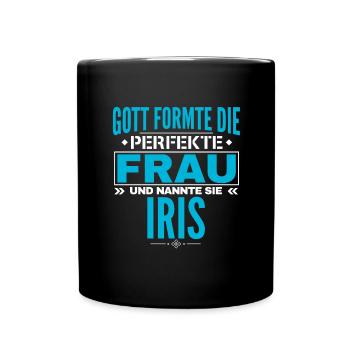 Iris Name Design - Tasse einfarbig - Schwarz - Vorne