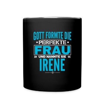Irene Name Design - Tasse einfarbig - Schwarz - Vorne