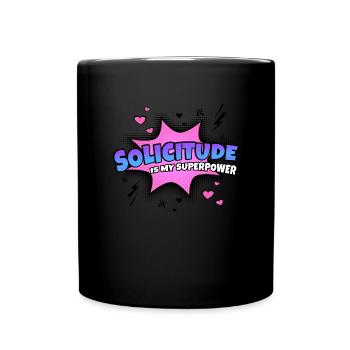 Caring is my superpower trait - Full Colour Mug - black - Front