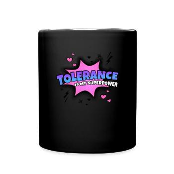 Umsicht Ist Meine Superkraft Eigenschaft - Tasse einfarbig - Schwarz - Vorne