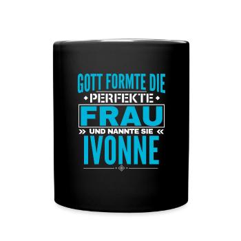 Ivonne Name Design - Full Colour Mug - black - Front