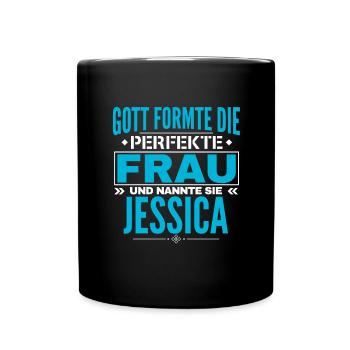Jessica Name Design - Full Colour Mug - black - Front