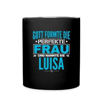 Luisa Name Design - Tasse einfarbig - Schwarz - Vorne