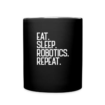 Essen Robotik essen Wiederholen Sie Roboteringenie - Tasse einfarbig - Schwarz - Vorne