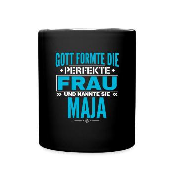 Maja Name Design - Full Colour Mug - black - Front