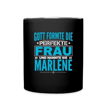 Marlene Name Design - Tasse einfarbig - Schwarz - Vorne