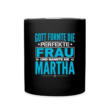 Martha Name Design - Full Colour Mug - black - Front