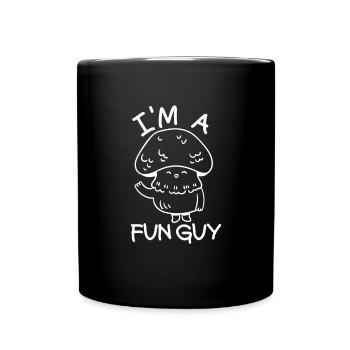 Ich bin ein lustiger Typ lustiger Pilzpilze Männer - Tasse einfarbig - Schwarz - Vorne
