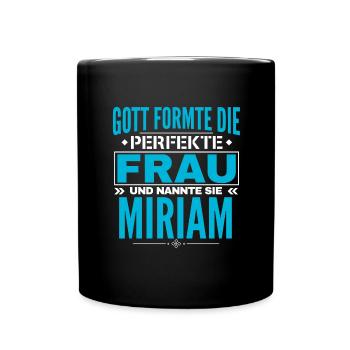 Miriam Name Design - Tasse einfarbig - Schwarz - Vorne