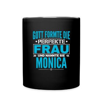 Monica Name Design - Full Colour Mug - black - Front