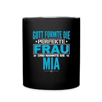 Conception du nom de Mia - Mug uni - noir - Devant