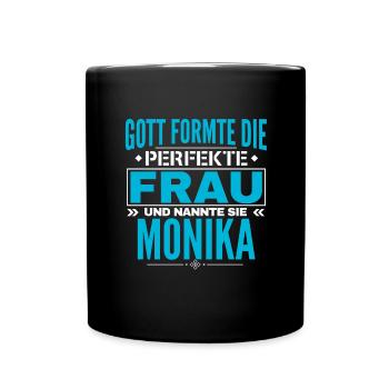 Monika Name Design - Tasse einfarbig - Schwarz - Vorne