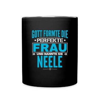 Conception du nom Neele - Mug uni - noir - Devant
