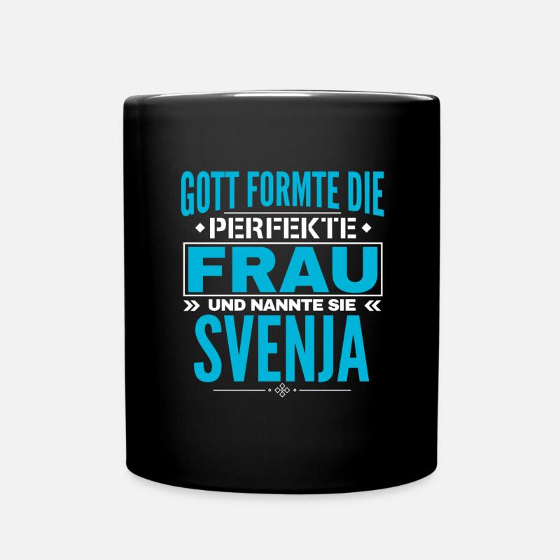 Svenja Name Design - Tasse einfarbig - Schwarz