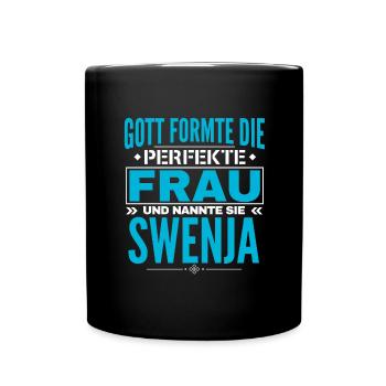 Conception du nom Swenja - Mug uni - noir - Devant