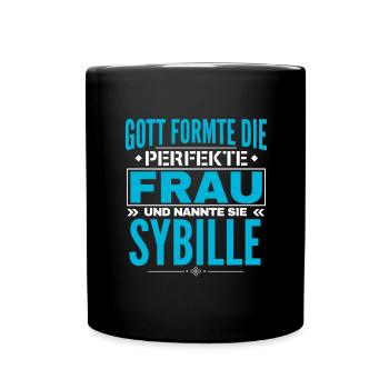 Conception du nom Sybille - Mug uni - noir - Devant