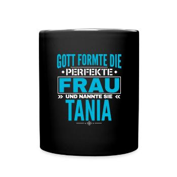 Tania Name Design - Full Colour Mug - black - Front