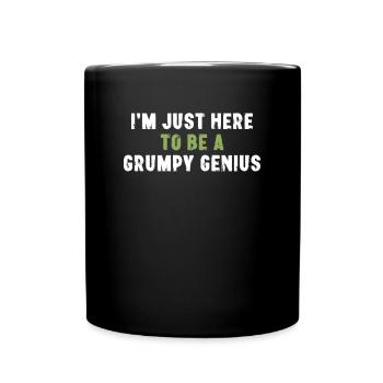 Je suis juste là pour être un sarcasme de génie - Mug uni - noir - Devant