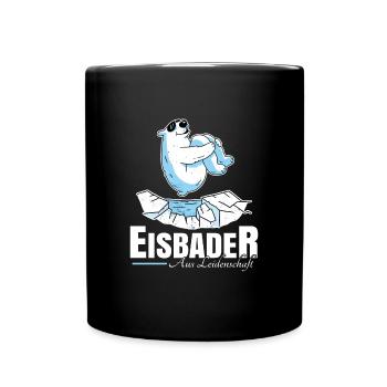 Eisbader aus Leidenschaft - Tasse einfarbig - Schwarz - Vorne