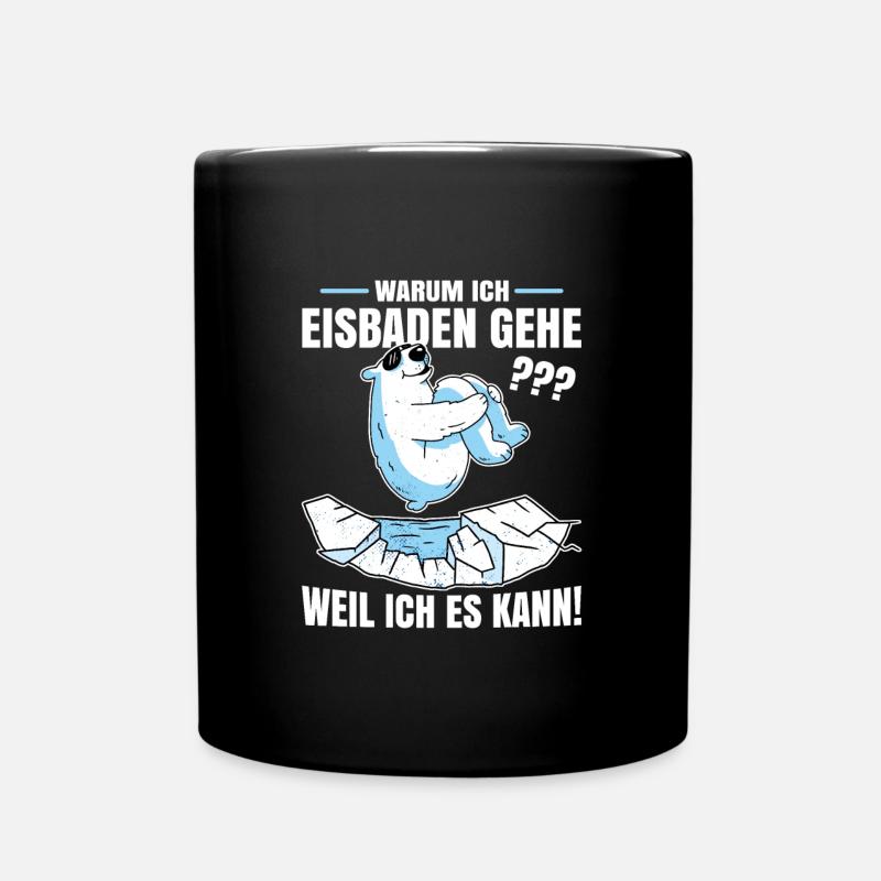Eisbaden - Tasse einfarbig - Schwarz