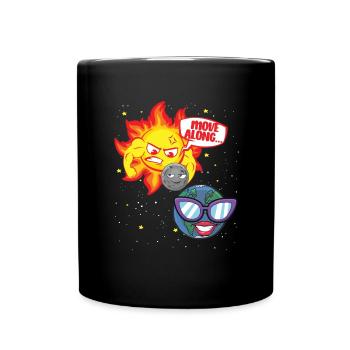 Total Solar Eclipse bewegt sich entlang 4.08.24 lu - Tasse einfarbig - Schwarz - Vorne