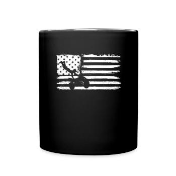 Quad 4 Wheeler USA Flag Patriotic Quad Geschenk AT - Tasse einfarbig - Schwarz - Vorne