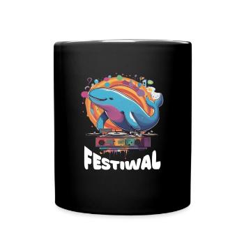 Festiwal Whale Party Festival EDM Music - Full Colour Mug - black - Front