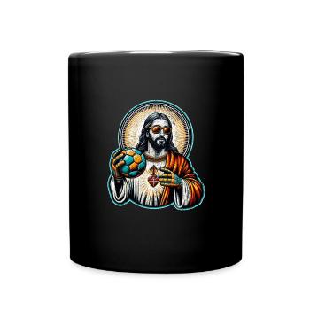 Drôle de handball Jésus Christian cadeau - Mug uni - noir - Devant