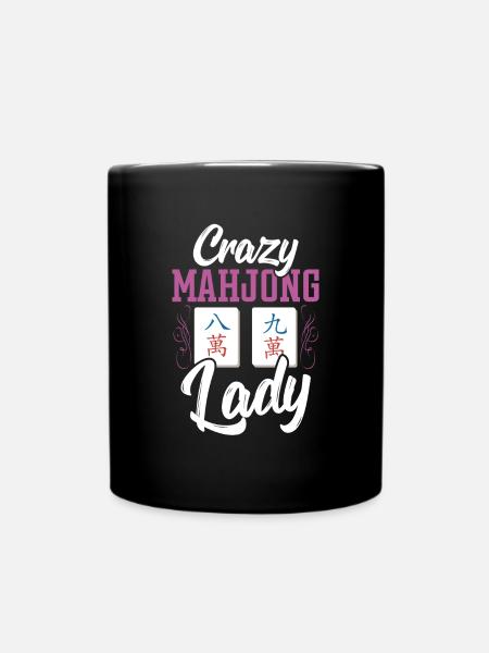 Geschenk für Mahjong Fans - Tasse einfarbig - Schwarz