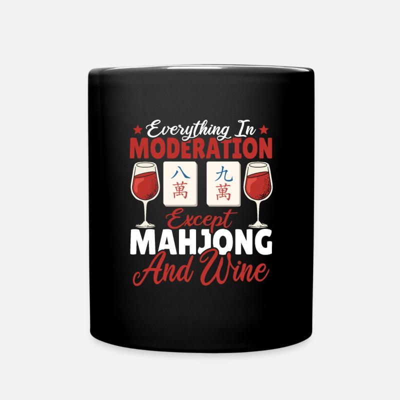 Cadeau pour les fans de Mahjong - Mug uni - noir