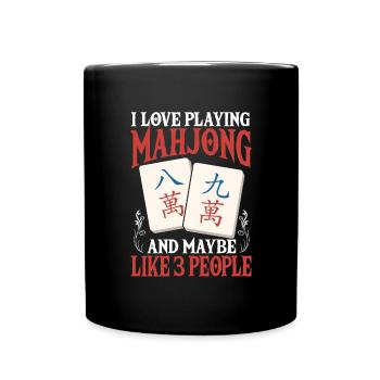 Cadeau pour les fans de Mahjong - Mug uni - noir - Devant
