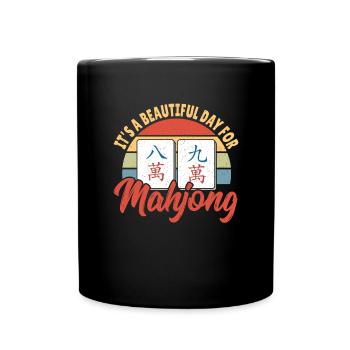 Cadeau pour les fans de Mahjong - Mug uni - noir - Devant