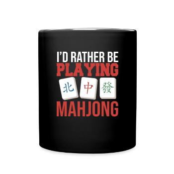 Cadeau pour les fans de Mahjong - Mug uni - noir - Devant