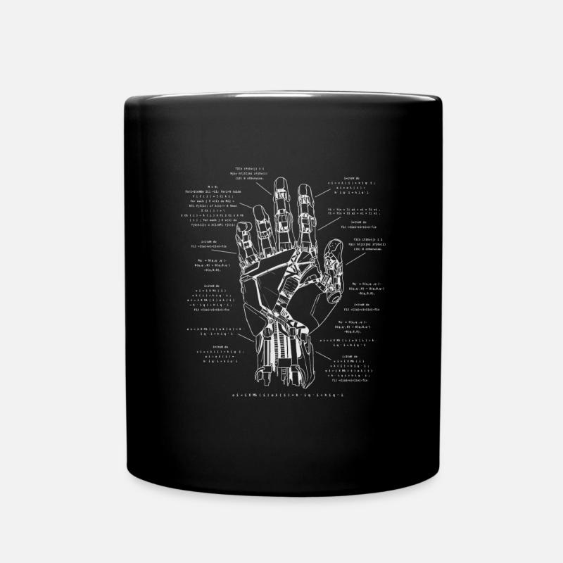 Robotik -Roboterhand -Ai -Formel -Ingenieur -Progr - Tasse einfarbig - Schwarz