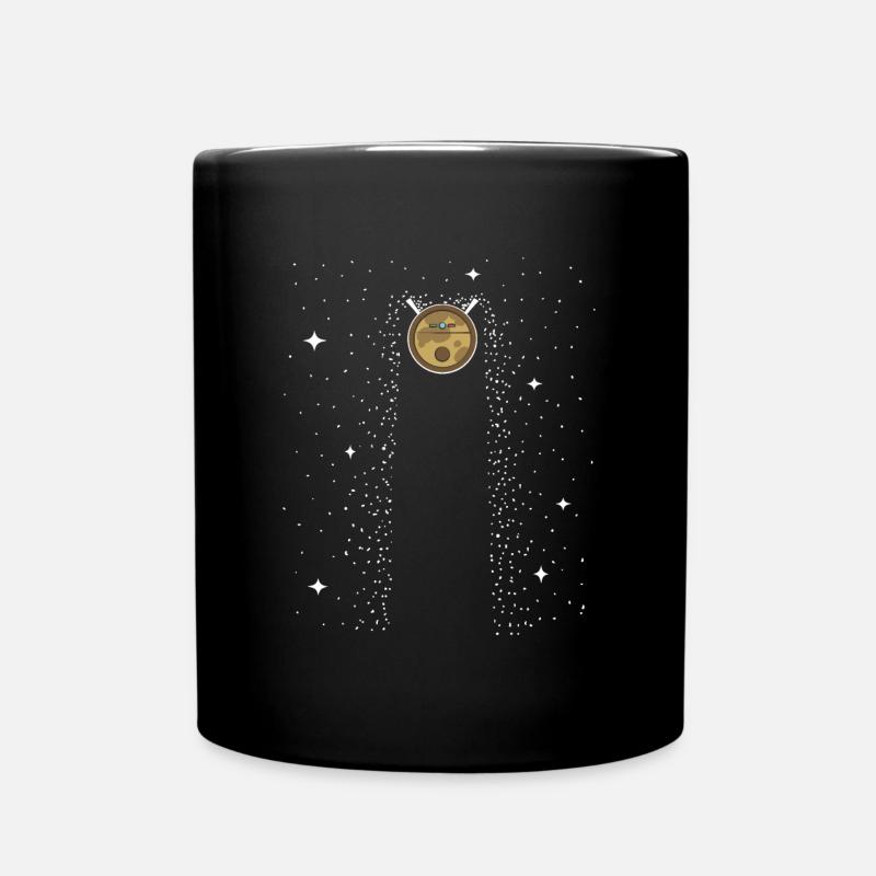Saugroboter Weltall Sterne Staubsauger - Tasse einfarbig - Schwarz