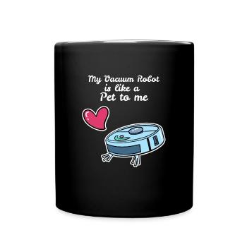 Like A Pet Saugroboter Staubsauger - Tasse einfarbig - Schwarz - Vorne