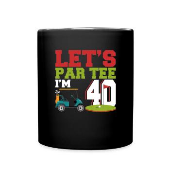 Geschenk für Minigolfspieler - Tasse einfarbig - Schwarz - Vorne