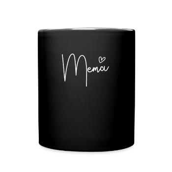 Frauenmema süße Oma Geschenkmema - Tasse einfarbig - Schwarz - Vorne