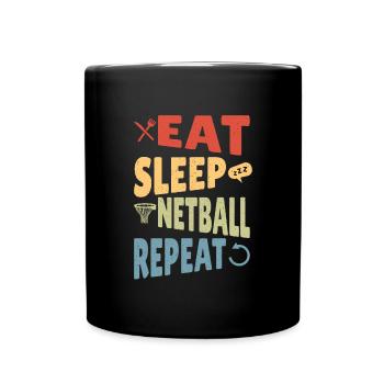 Love Netball Netball Player Gift - Full Colour Mug - black - Front