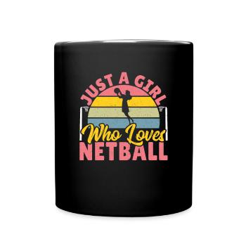 Love Netball Netball Player Gift - Full Colour Mug - black - Front