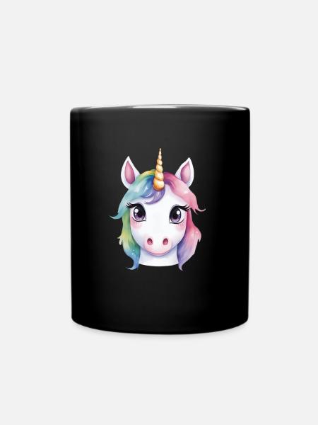 Licorne Mignon Enfants Fille - Mug uni - noir