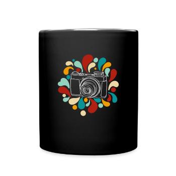 Camera Retro Kamera Fotografie Foto - Tasse einfarbig - Schwarz - Vorne