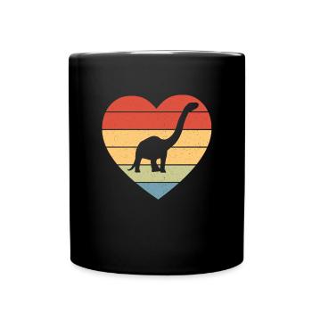 Brontosaurus Dino Gift - Full Colour Mug - black - Front