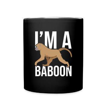 Cadeau pour les amoureux des babouins - Mug uni - noir - Devant