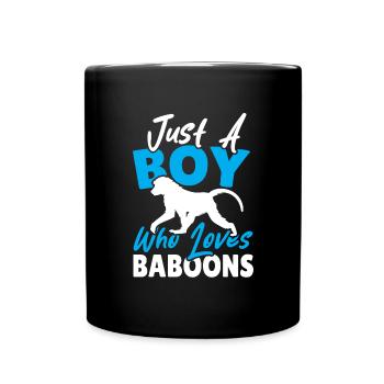 Cadeau pour les amoureux des babouins - Mug uni - noir - Devant