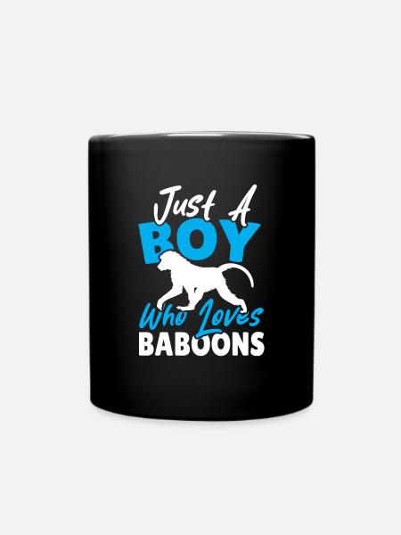 Gift for baboon lover - Full Colour Mug - black