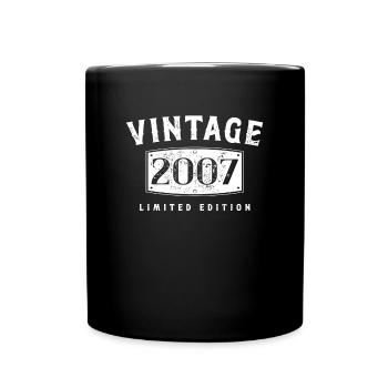 Birthday 2007 Limited Edition Vintage 2007 - Full Colour Mug - black - Front