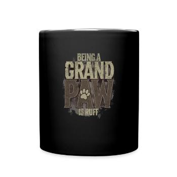 Ein Opaw zu sein ist Ruff Funny Dog Opa GeschenkGr - Tasse einfarbig - Schwarz - Vorne